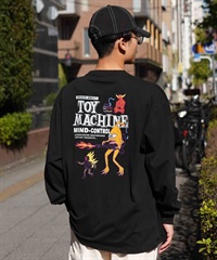 【ムラサキスポーツ限定】 TOY MACHINE トイマシーン メンズ 長袖 Tシャツ ロンT オーバーサイズ バックプリント MTMPELT6(BLACK-M)