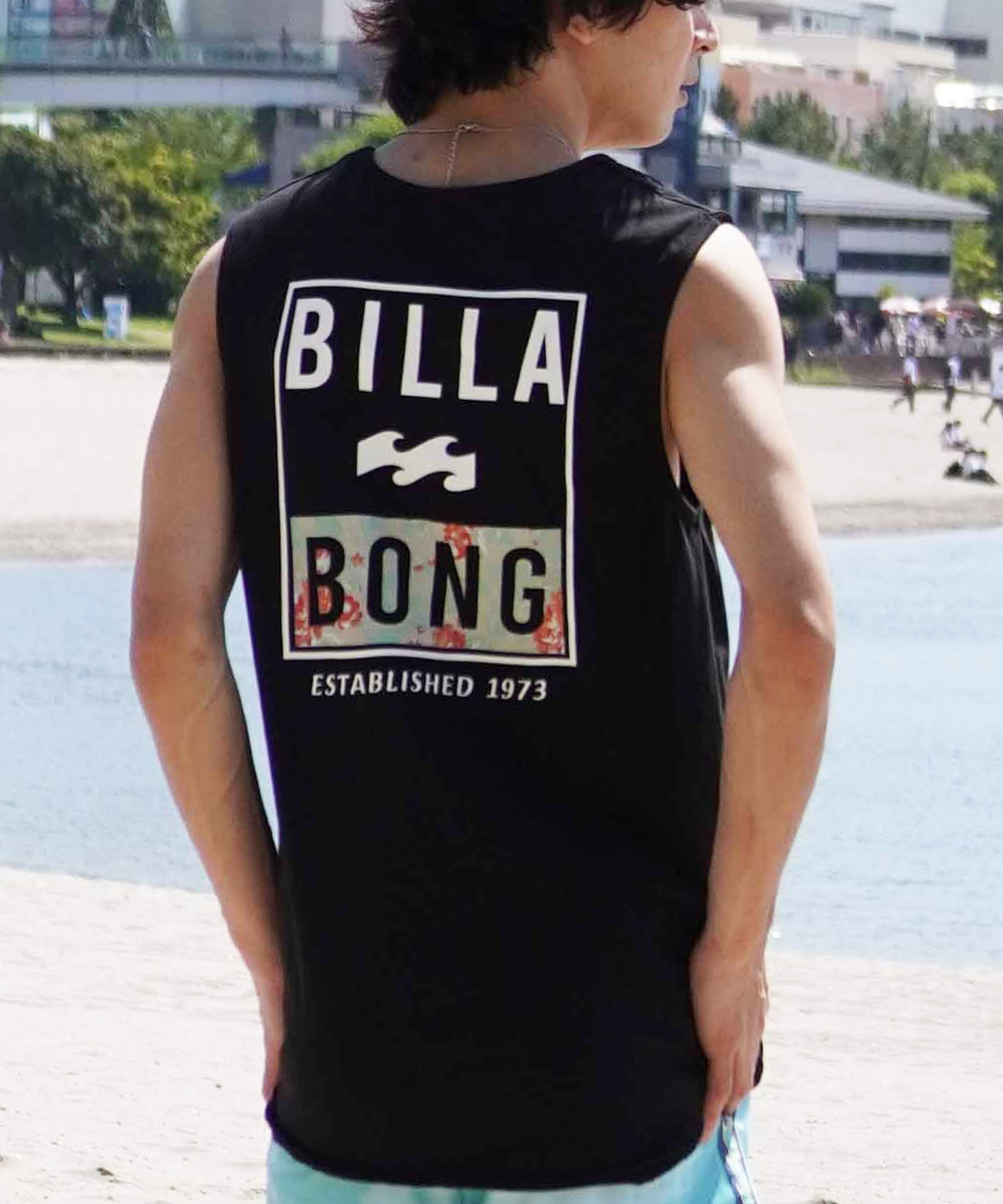 BILLABONG ビラボン タンクトップ メンズ バックプリント カットオフ ADVISORY BE01A-350(BLK-M)