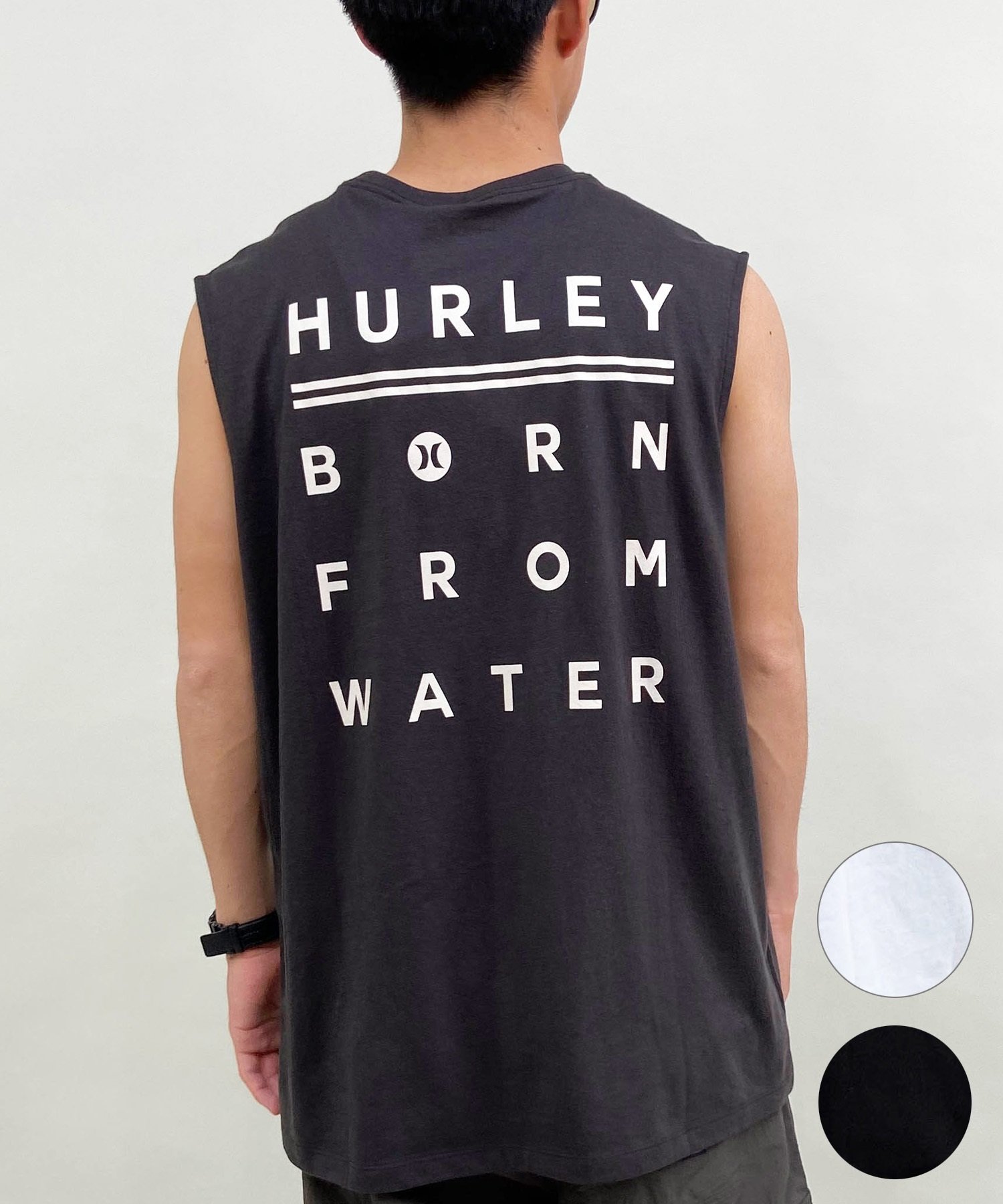 Hurley ハーレー タンクトップ メンズ バックプリント ブランドロゴ MENS BORN FROM WATER SL 24MRSMSL07(WHT-M)