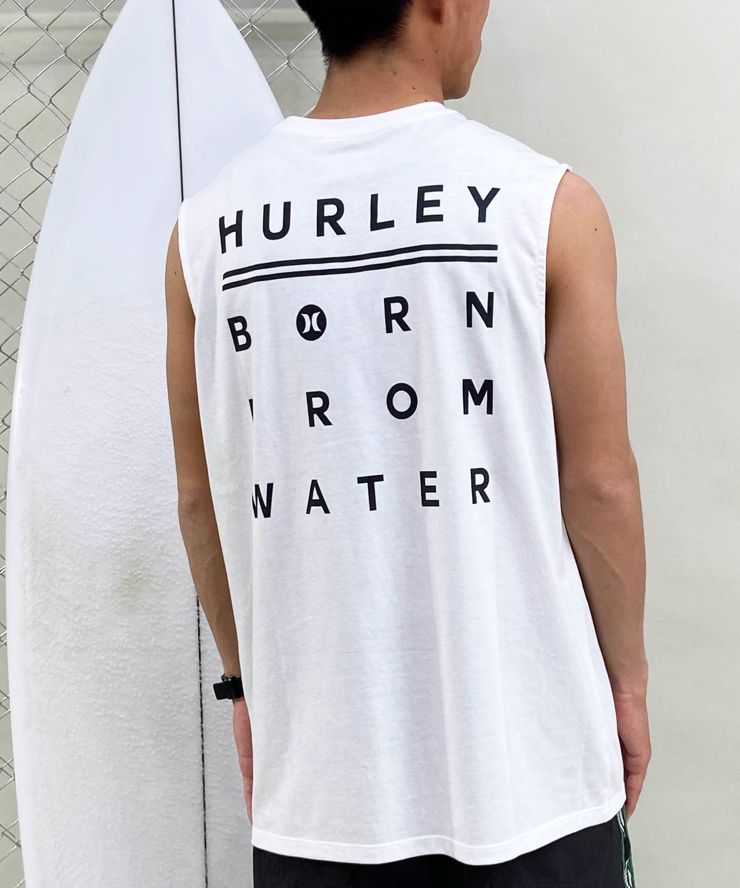 Hurley ハーレー タンクトップ メンズ バックプリント ブランドロゴ MENS BORN FROM WATER SL 24MRSMSL07(WHT-M)