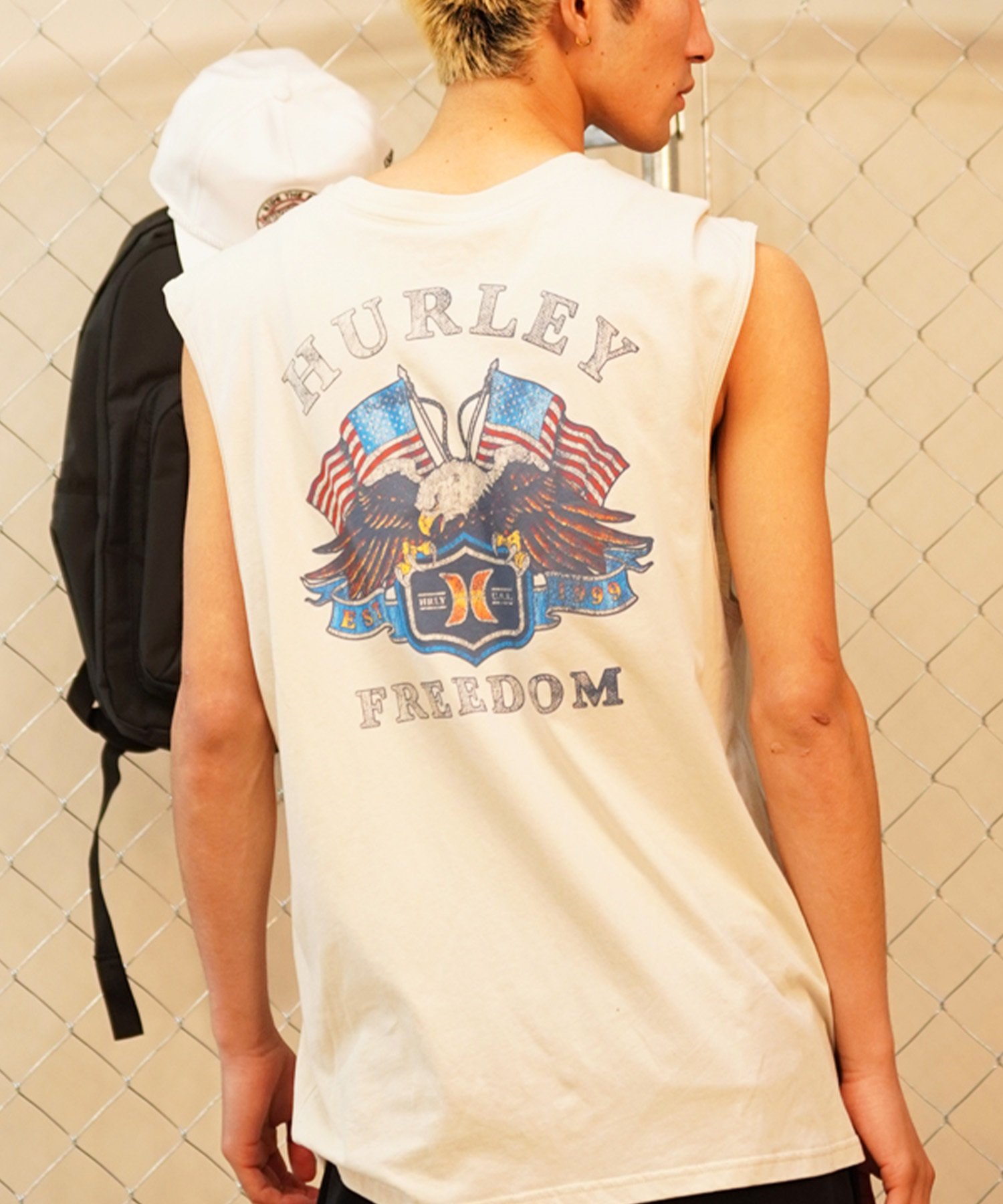 Hurley ハーレー タンクトップ メンズ バックプリント バンドマンカット MENS EVERYDAY BROKLYN MUSCLE TEE MTK0004790(H073-M)