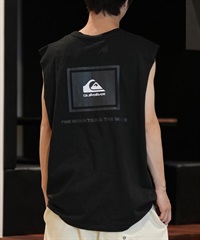 QUIKSILVER クイックシルバー タンクトップ メンズ カットオフ バックプリント クルーネック QSL242616M ムラサキスポーツ限定(BLK-M)