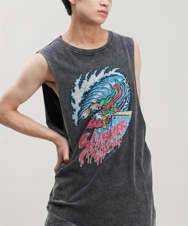 SANTACRUZ サンタクルーズ タンクトップ メンズ バックプリント ピグメント Pigment Bleach Tank Top 502242407 ムラサキスポーツ限定