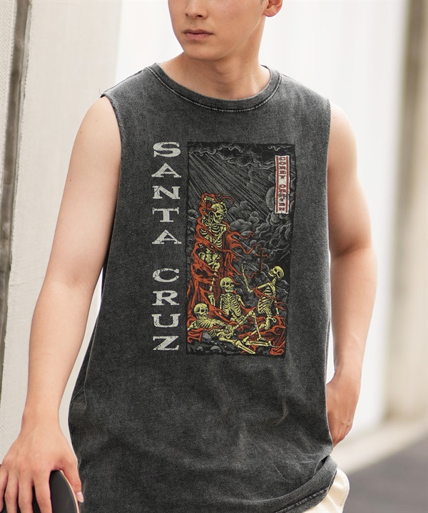 SANTACRUZ サンタクルーズ タンクトップ メンズ バックプリント ピグメント Pigment Bleach Tank Top 502242407 ムラサキスポーツ限定