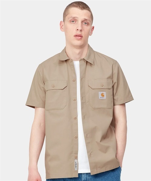 Carhartt WIP カーハートダブリューアイピー S/S MASTER SHIRT I027580 メンズ 半袖 シャツ KK2 D24(BE-M)