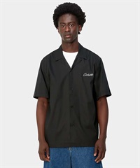 Carhartt WIP カーハート ダブリューアイピー 半袖 シャツ メンズ ルーズフィット S S DELRAY SHIRT I031466(BLACK-M)