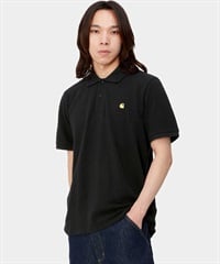 Carhartt WIP カーハートダブリューアイピー S S CHASE PIQUE POLO メンズ 半袖 ポロシャツ I023807(BLACK-M)