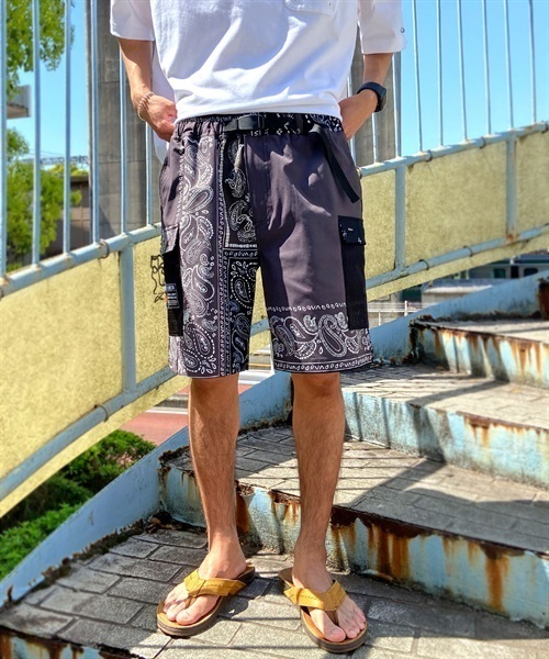 新品 RVCA ルーカ L ラインテープ ウォークパンツ ショートパンツ