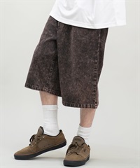 SANTACRUZ サンタクルーズ ショートパンツ メンズ デニムショーツ ロング丈 Big Mouth Pigment Denim Shorts 502242501 ムラサキスポーツ限定(BROWN-M)