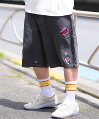 SANTACRUZ サンタクルーズ ショートパンツ メンズ デニムショーツ ロング丈 Patches Jeans 2.0 Shorts 502242502 ムラサキスポーツ限定