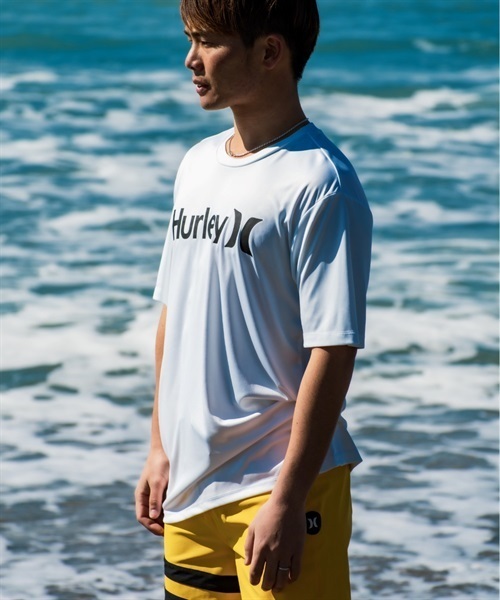 Hurley ハーレー  メンズ ラッシュガード 半袖 UVカット 水陸両用 ユーティリティ ラッシュTシャツ 吸水速乾 MRG2310032(GY-S)