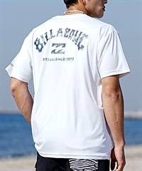 【クーポン対象】BILLABONG ビラボン メンズ 半袖 ラッシュガード Tシャツ バックプリント ユーティリティ 水陸両用 UVカット BE011-856(WHT-M)