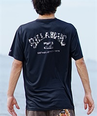 BILLABONG ビラボン メンズ 半袖 ラッシュガード Tシャツ バックプリント ユーティリティ 水陸両用 UVカット BE011-856(BLK-M)