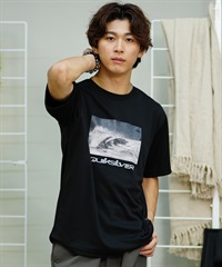 QUIKSILVER クイックシルバー メンズ ラッシュガード Tシャツ 半袖 水着 UVカット PHOTO 24 SS QLY241629M ムラサキスポーツ限定(BLK1-M)