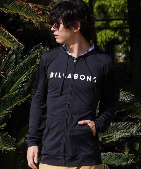 【クーポン対象】BILLABONG ビラボン メンズ 長袖 ラッシュガード パーカー ジップアップ UVケア ロゴ フード BE01A-852