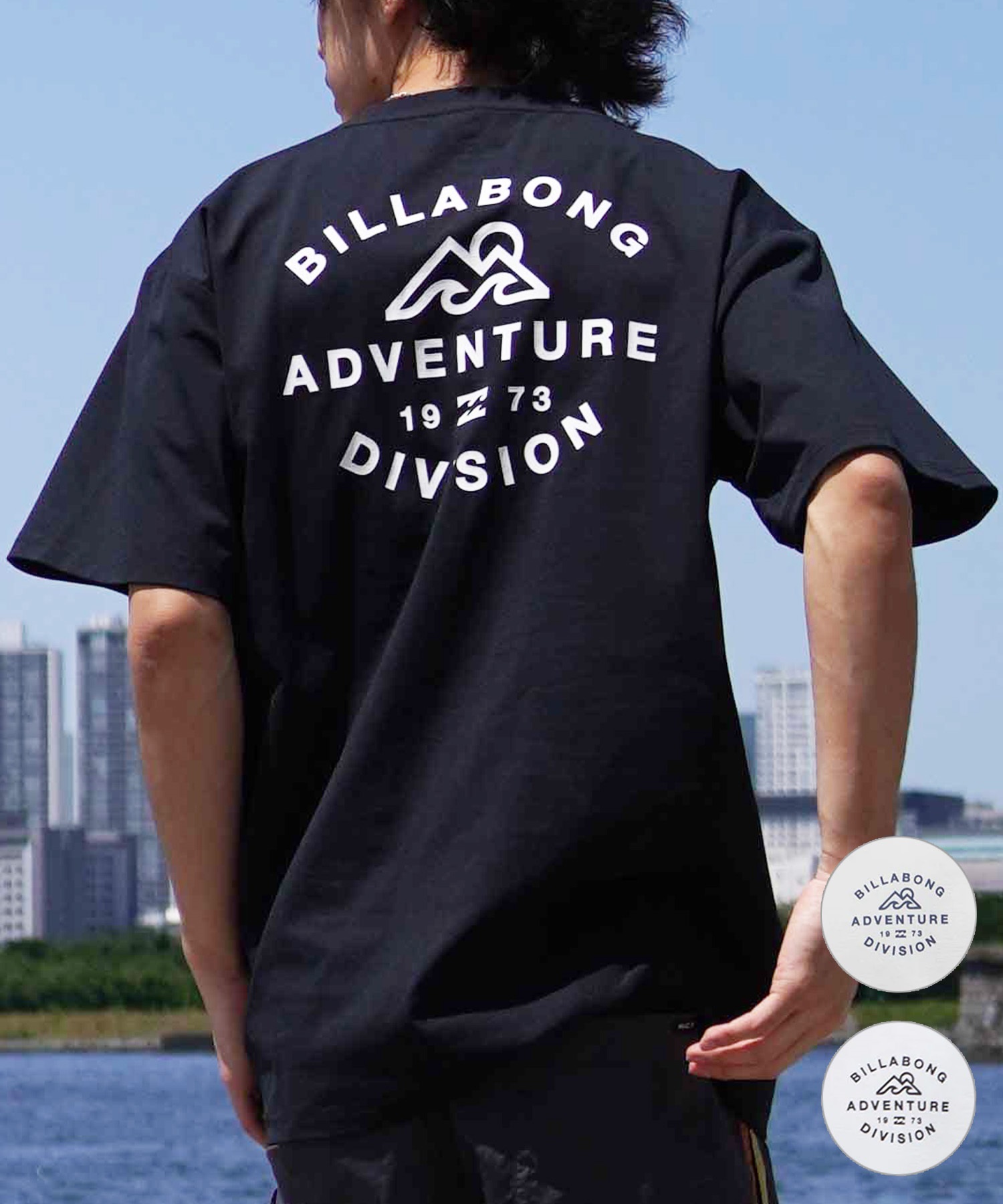 BILLABONG ビラボン ラッシュガード 半袖 水陸両用 メンズ Tシャツ バックプリント UVカット ユーティリティ FIRMA STRETCH TEE BE01A-862(BGY-M)