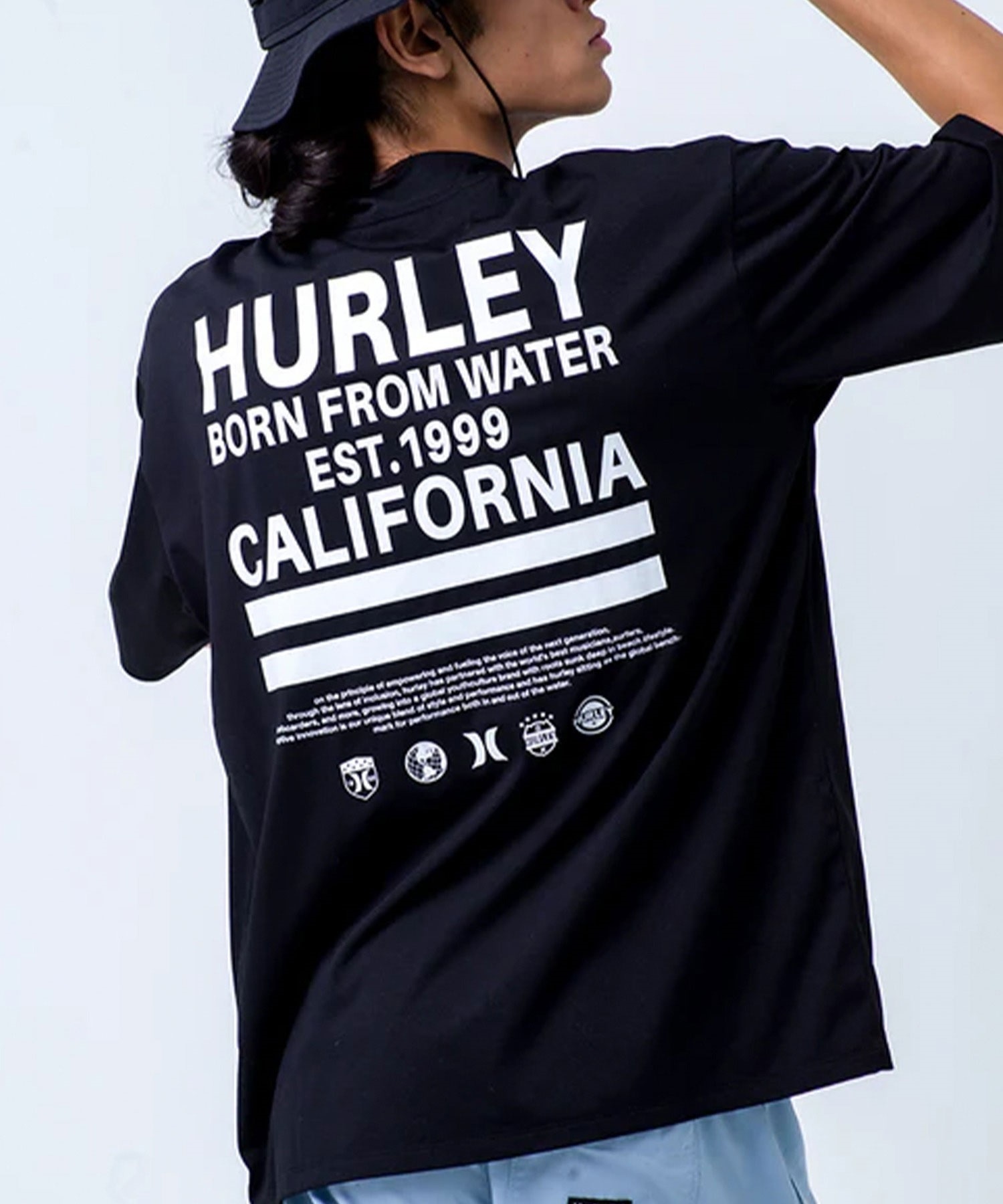 Hurley ハーレー PHANTOM OVERSIZE CAL MOCK メンズ ラッシュガード 半袖 ユーティリティ MUT2411030(BLK-M)