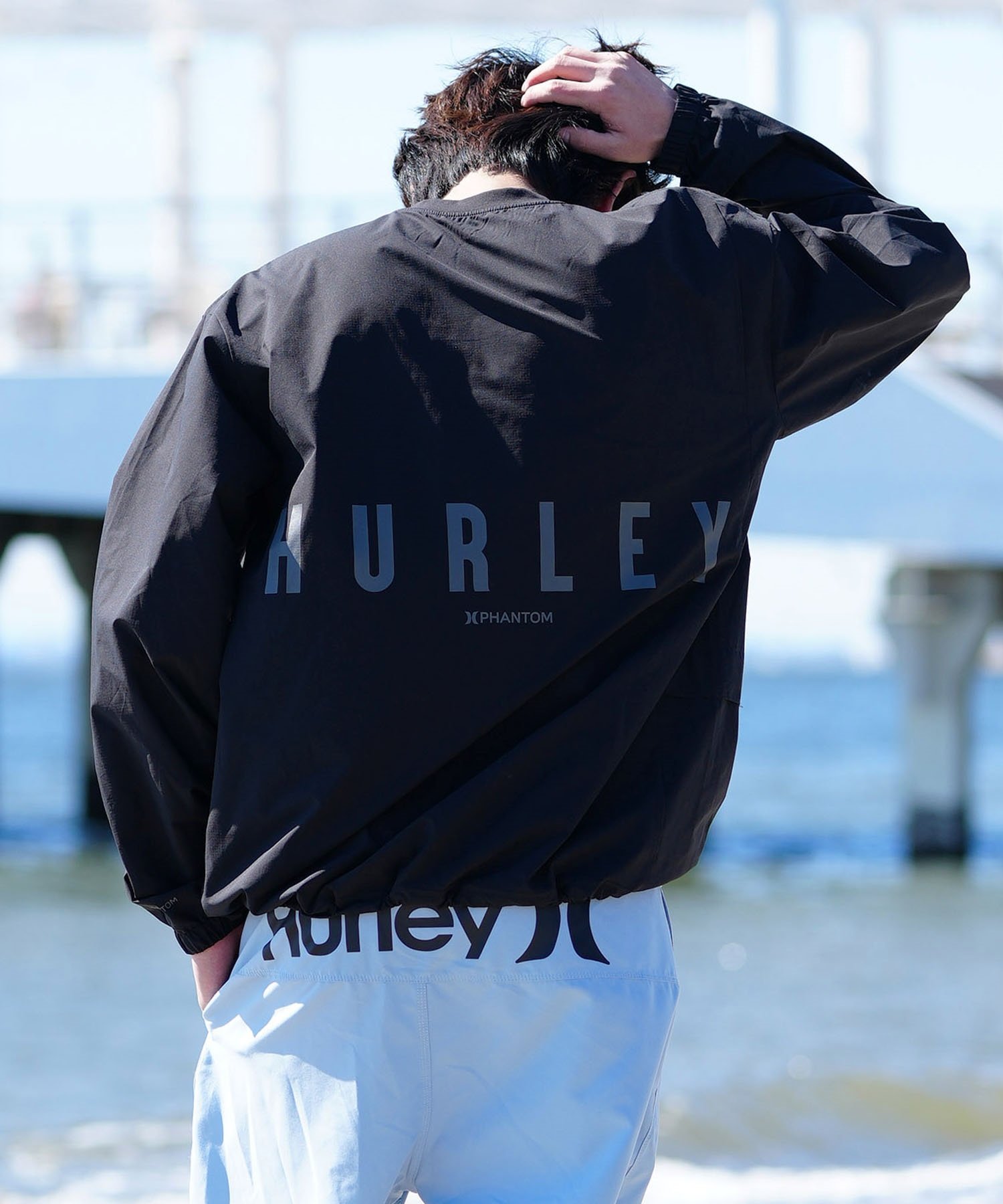 Hurley ハーレー PHANTOM WOVEN LONG SLEEVE ファントム ウーブン メンズ ラッシュガード 24MRSMRG10(BLK-M)