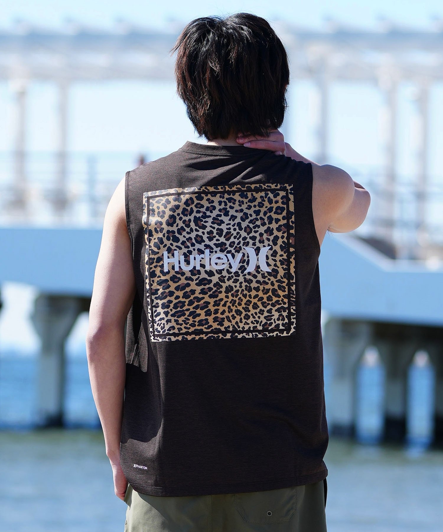 Hurley ハーレー PHANTOM LEOPAD SQUARE SLEEVELESS メンズ ラッシュガード 水陸両用 24MRSMUT011(CFB-S)