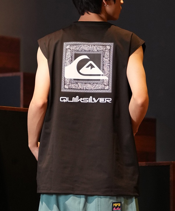 QUIKSILVER クイックシルバー ラッシュガード タンクトップ メンズ バックプリント 水陸両用 速乾 UVカット QLY242618M ムラサキスポーツ限定