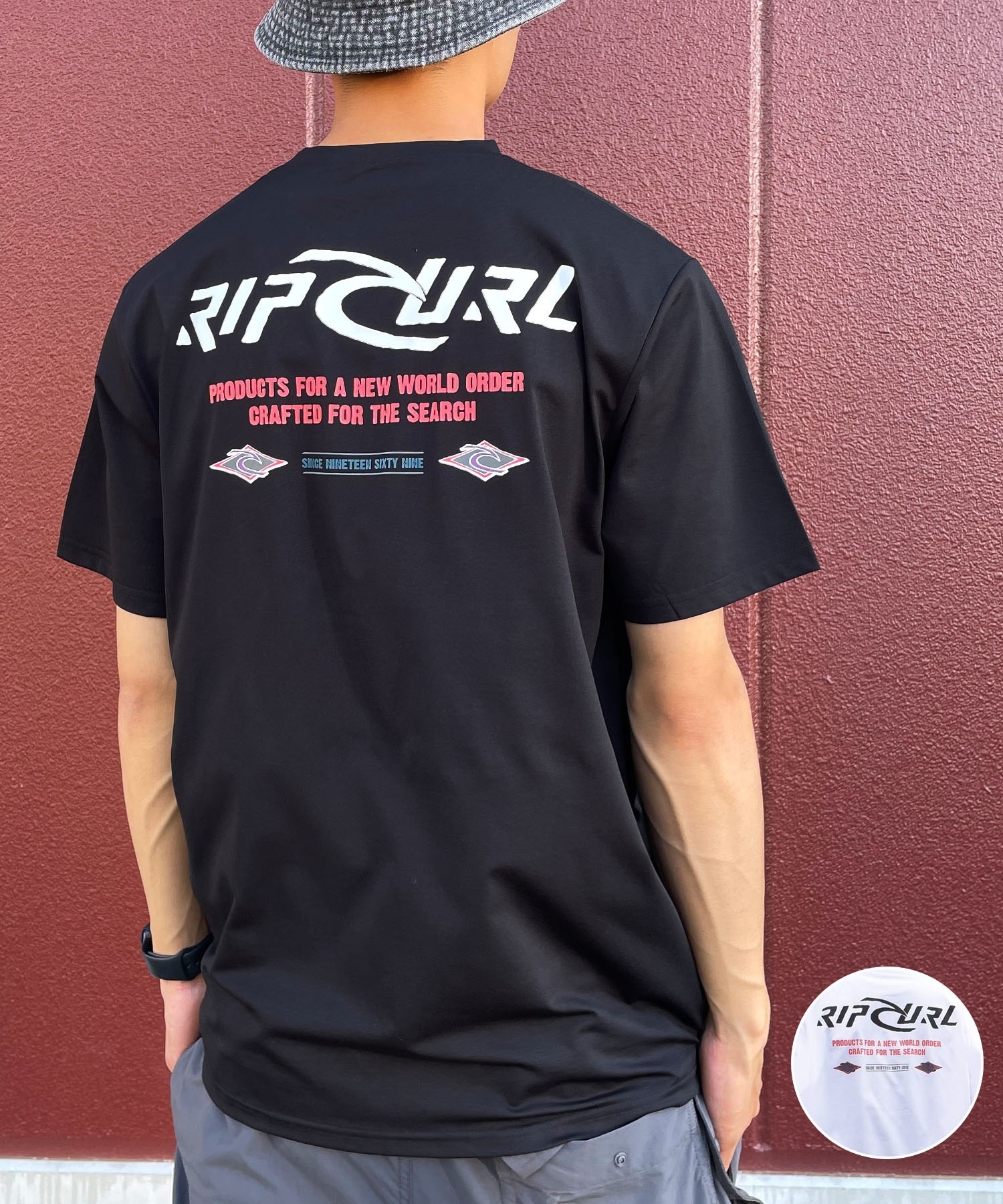 RIP CURL リップカール メンズ ラッシュガード ラッシュＴシャツ UVケア ユーティリティ 水陸両用 O01-800 ムラサキスポーツ限定(WT-M)