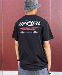 RIP CURL リップカール メンズ ラッシュガード ラッシュＴシャツ UVケア ユーティリティ 水陸両用 O01-800 ムラサキスポーツ限定(BK-M)