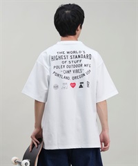 POLER ポーラー メンズ 半袖Tシャツ ラッシュガード 水陸両用 UVケア ブランドロゴ 249MCV0023 ムラサキスポーツ限定