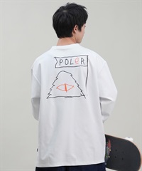 POLER ポーラー メンズ ラッシュガード Tシャツ 長袖 ロンT ロゴ バックプリント 水陸両用 ユーティリティ UVカット 249MCV0025 ムラサキスポーツ限定