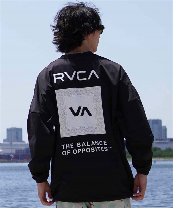 RVCA ルーカ メンズ ラッシュガード 長袖 Tシャツ バックプリント 裾ドローコード ドロスト 水陸両用 BE04A-P06