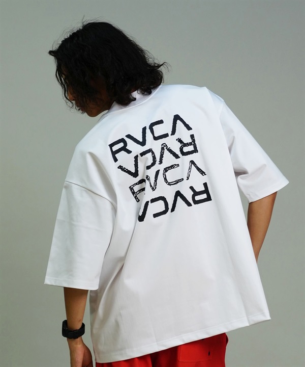 【クーポン対象】RVCA ルーカ メンズ ラッシュガード 半袖 Tシャツ オーバーサイズ バックプリント ロゴ 水陸両用 BE04A-P26