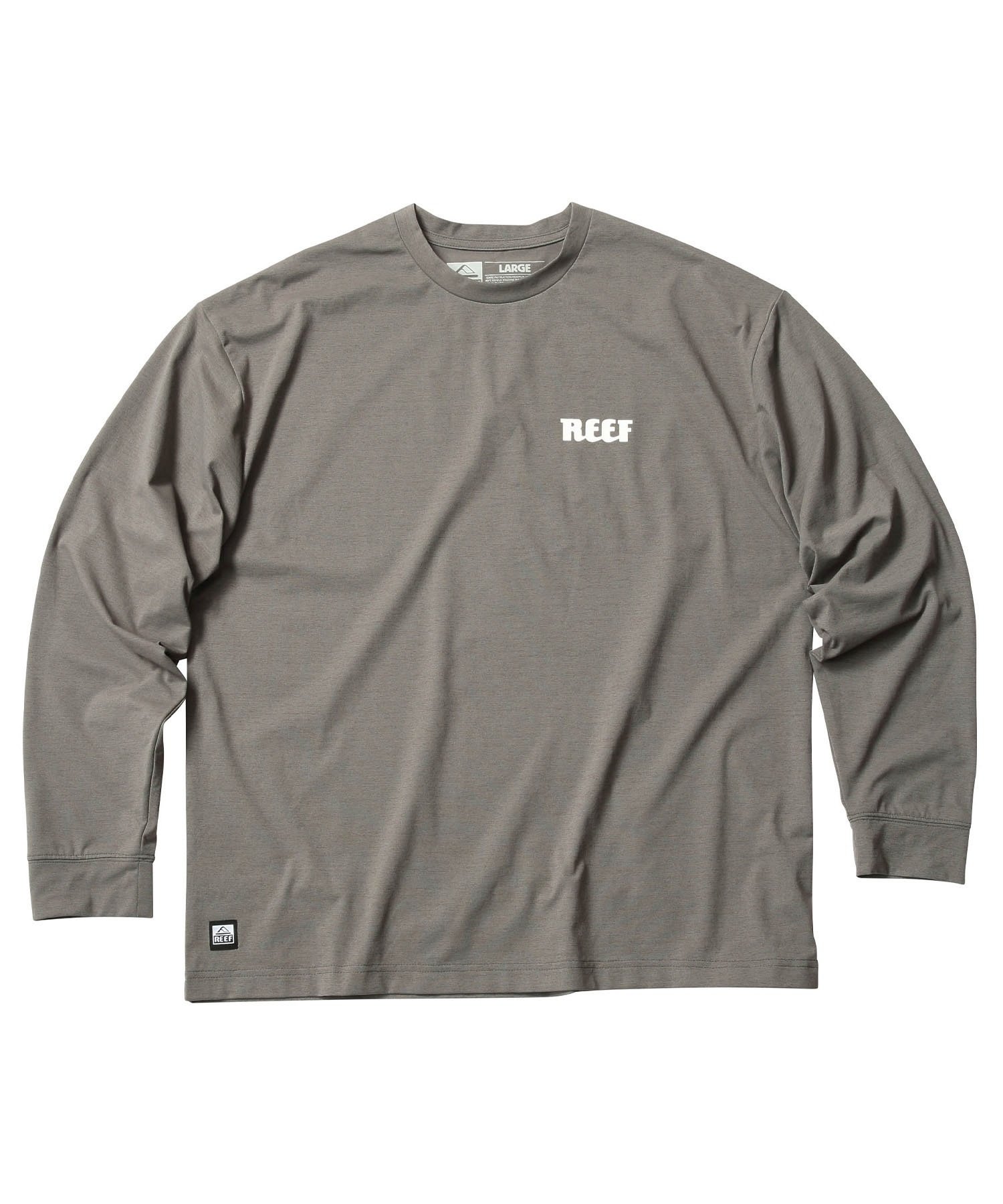 REEF リーフ メンズ 長袖 Tシャツ ラッシュガード 水陸両用 ユーティリティ UVケア ワンポイント RFTEM2320(C.GRY-M)