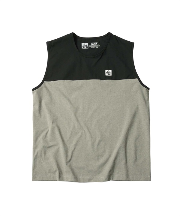 REEF リーフ BICOLOR RASH TANK メンズ タンクトップ ラッシュガード 水陸両用 UVケア ワンポイント RFTEM2423