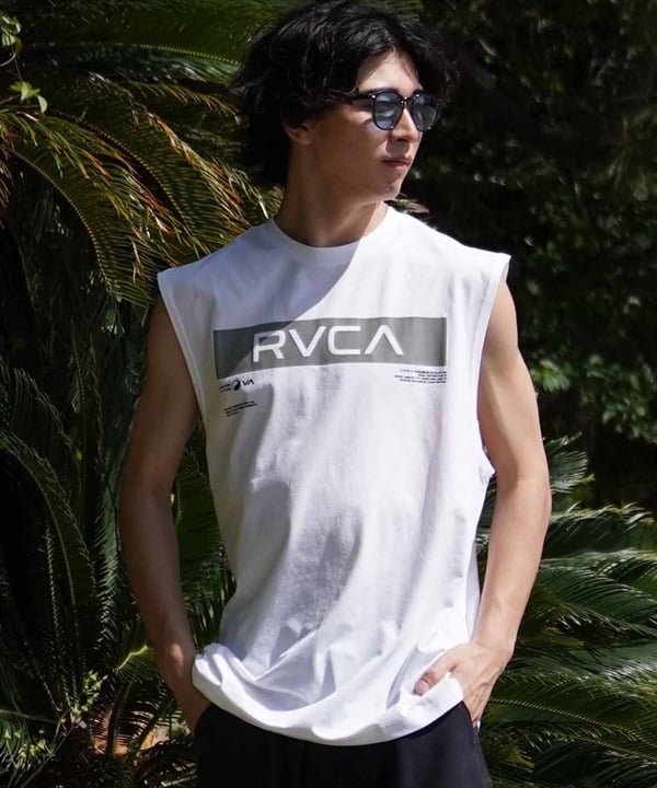 RVCA ルーカ メンズ ラッシュガード タンクトップ オーバーサイズ バックプリント 水陸両用 BE04A-862