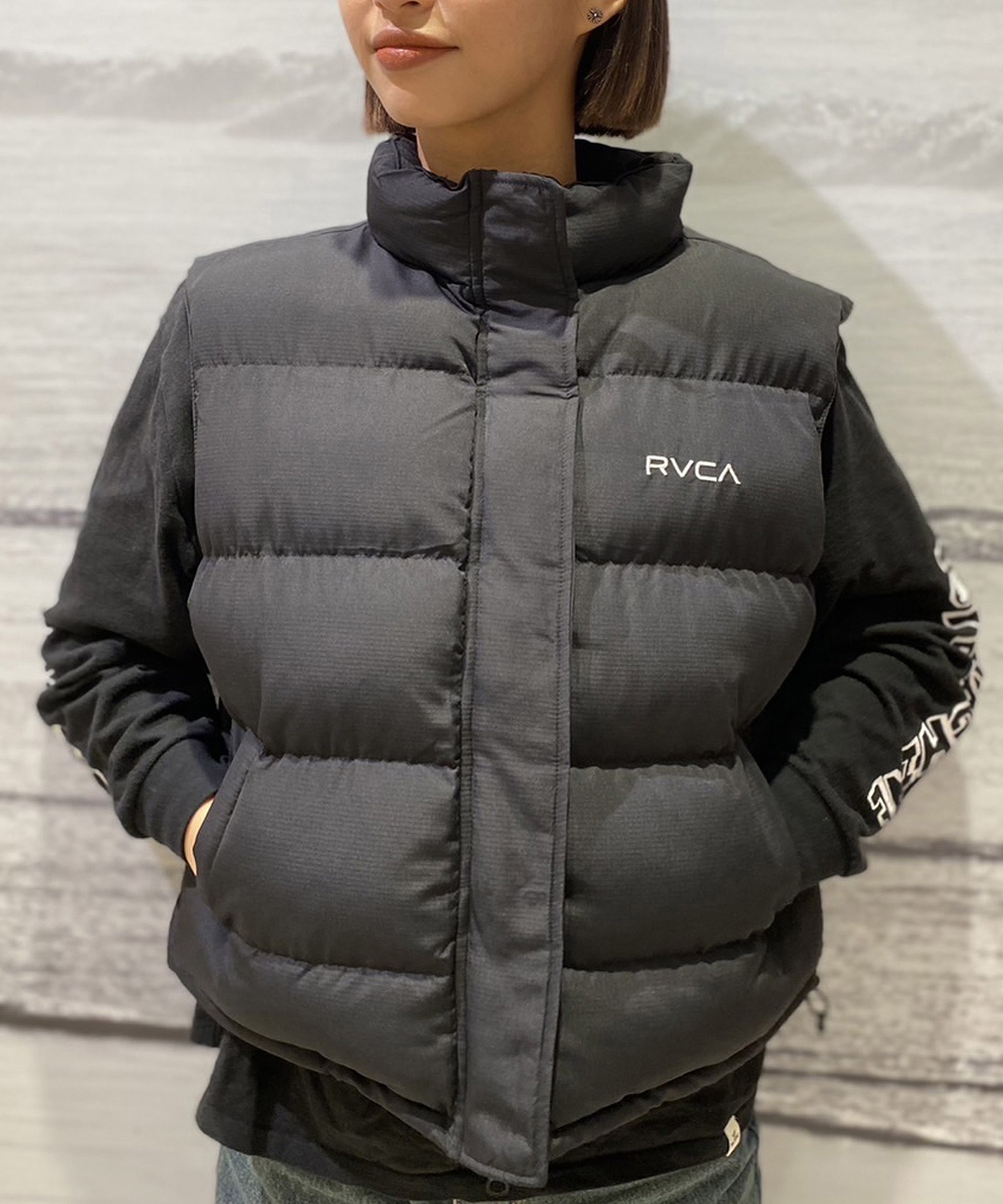 【クーポン対象】RVCA/ルーカ BALANCE PUFFER VEST レディース アウター ベスト BD044-773(WDR0-M)