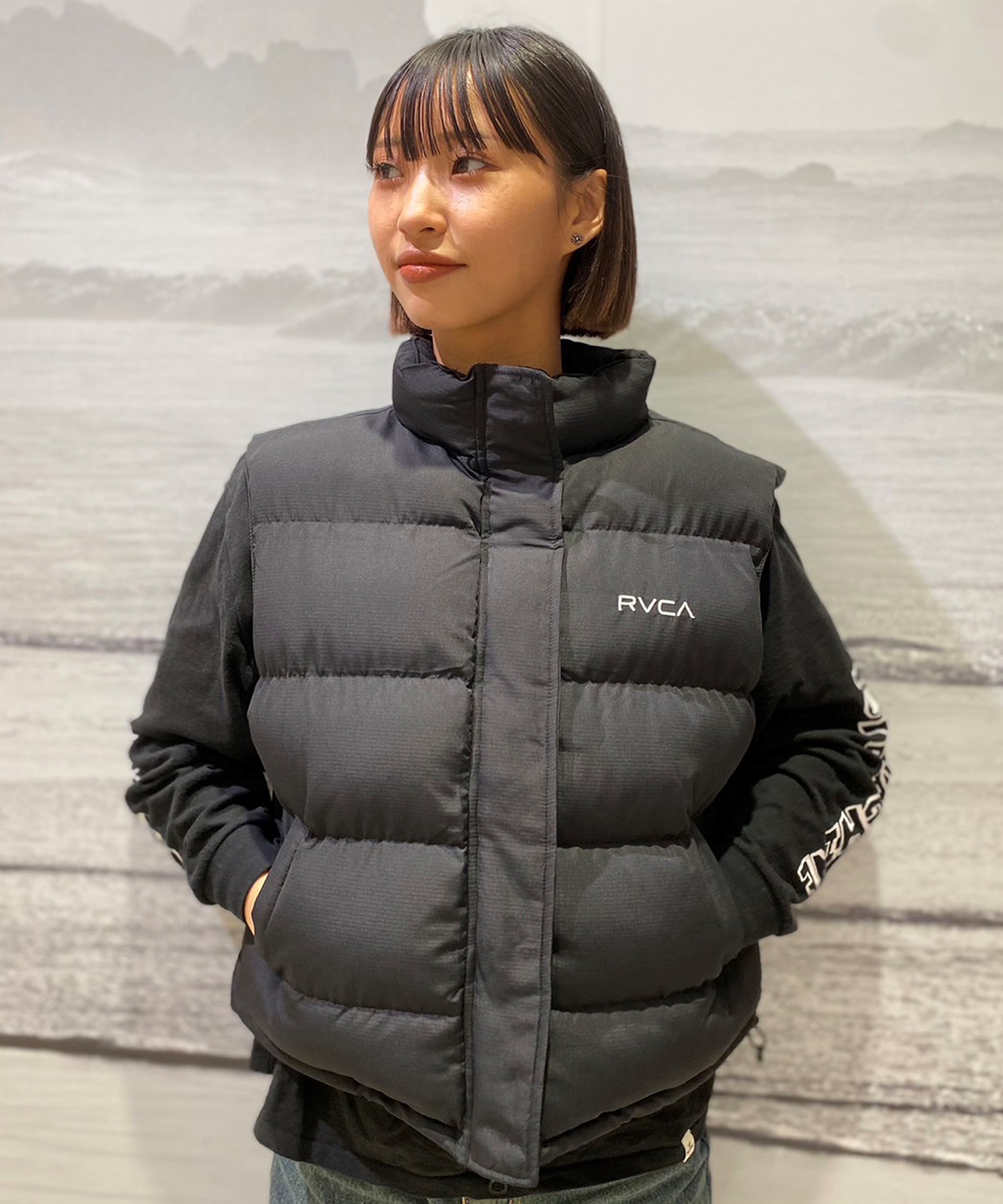 RVCA/ルーカ BALANCE PUFFER VEST レディース アウター ベスト BD044 