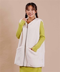 BILLABONG/ビラボン レディース ボアベスト 無地 ジップアップ BD014-769(OFW-M)