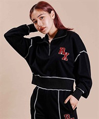 ROXY/ロキシー レディース トレーナー ハーフジップ ショート丈 セットアップ対応 RPO234607T