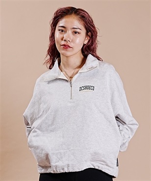 DC/ディーシー 23 WS COLLEGE HALF ZIP PO23 ウィメンズ カレッジ ハーフジップ プルオーバー ルーズシルエット LPO234326