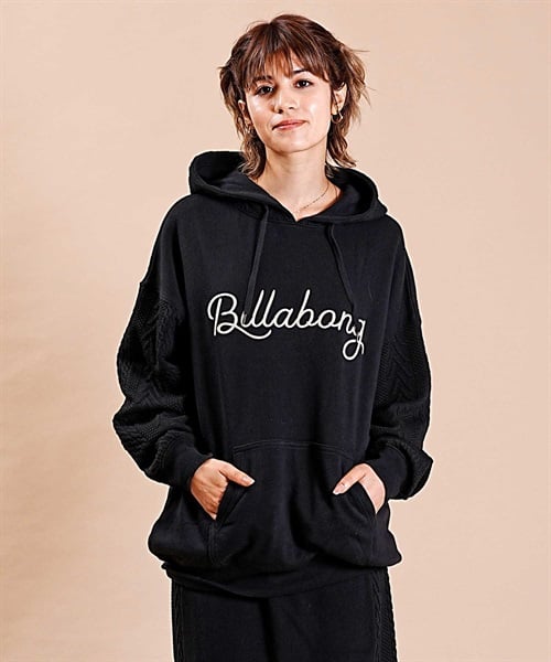 BILLABONG/ビラボン CABLE QUILT MIX SWEAT PARKA スウェット パーカー BD014-016(BLK-M)