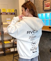 RVCA/ルーカ レディース ジップアップ パーカー オーバーサイズ バックプリント BD044-P03 ムラサキスポーツ限定