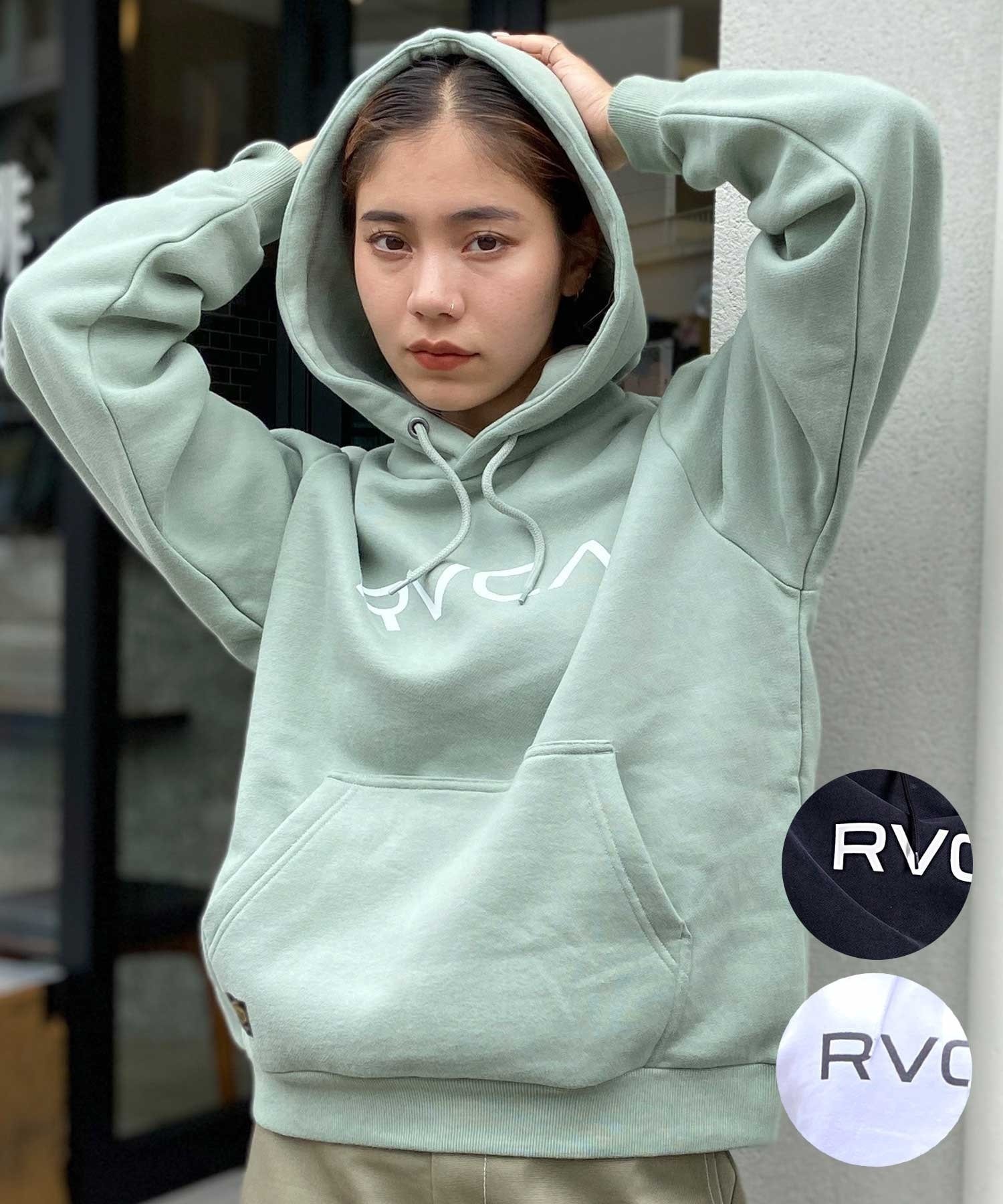 RVCA/ルーカ レディース プルオーバー パーカー ビッグサイズ 裏起毛 BD044-157(BLK-S)