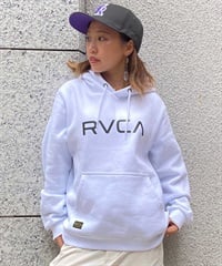 RVCA/ルーカ レディース プルオーバー パーカー ビッグサイズ 裏起毛 BD044-157(WHT-S)