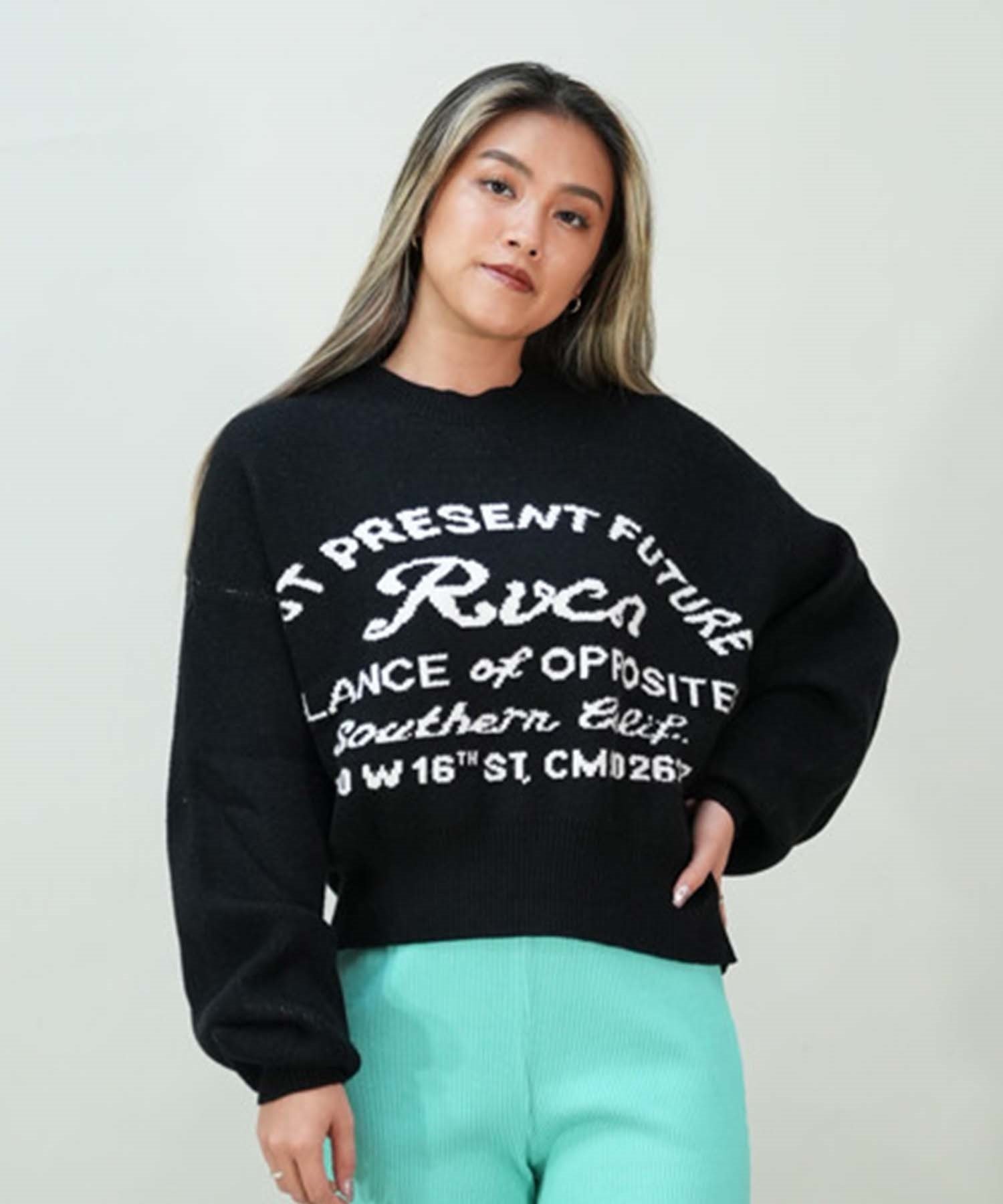 RVCA/ルーカ レディース セーター クルーネック BD044-424(BLK-S)