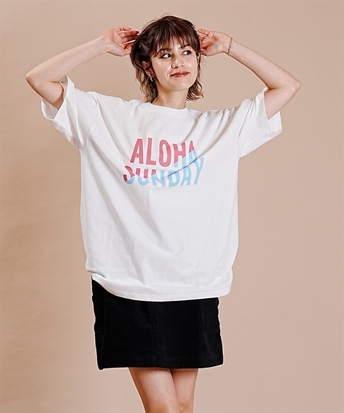 ALOHA SUNDAY/アロハサンデー デザインTシャツ AS-MS-005 ムラサキ