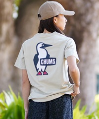 CHUMS チャムス Booby Logo T-Shirt レディース 半袖Tシャツ バックプリント LOGO CH11-2279(G057-M)