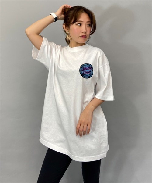 SANTA CRUZ サンタクルーズ INFINITE RINGED DOT S/S TEE 502231434 レディース 半袖 Tシャツ バックプリント KK1 C29(WT-M)