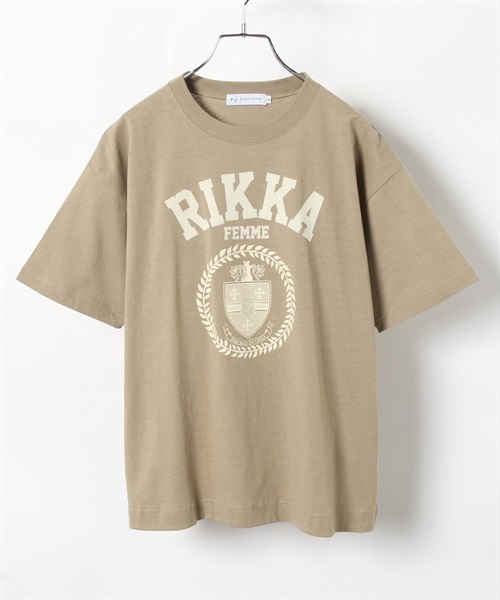 RIKKA FEMME リッカファム R23SS002 レディース トップス カットソー Tシャツ 半袖 KK E11(BE-F)