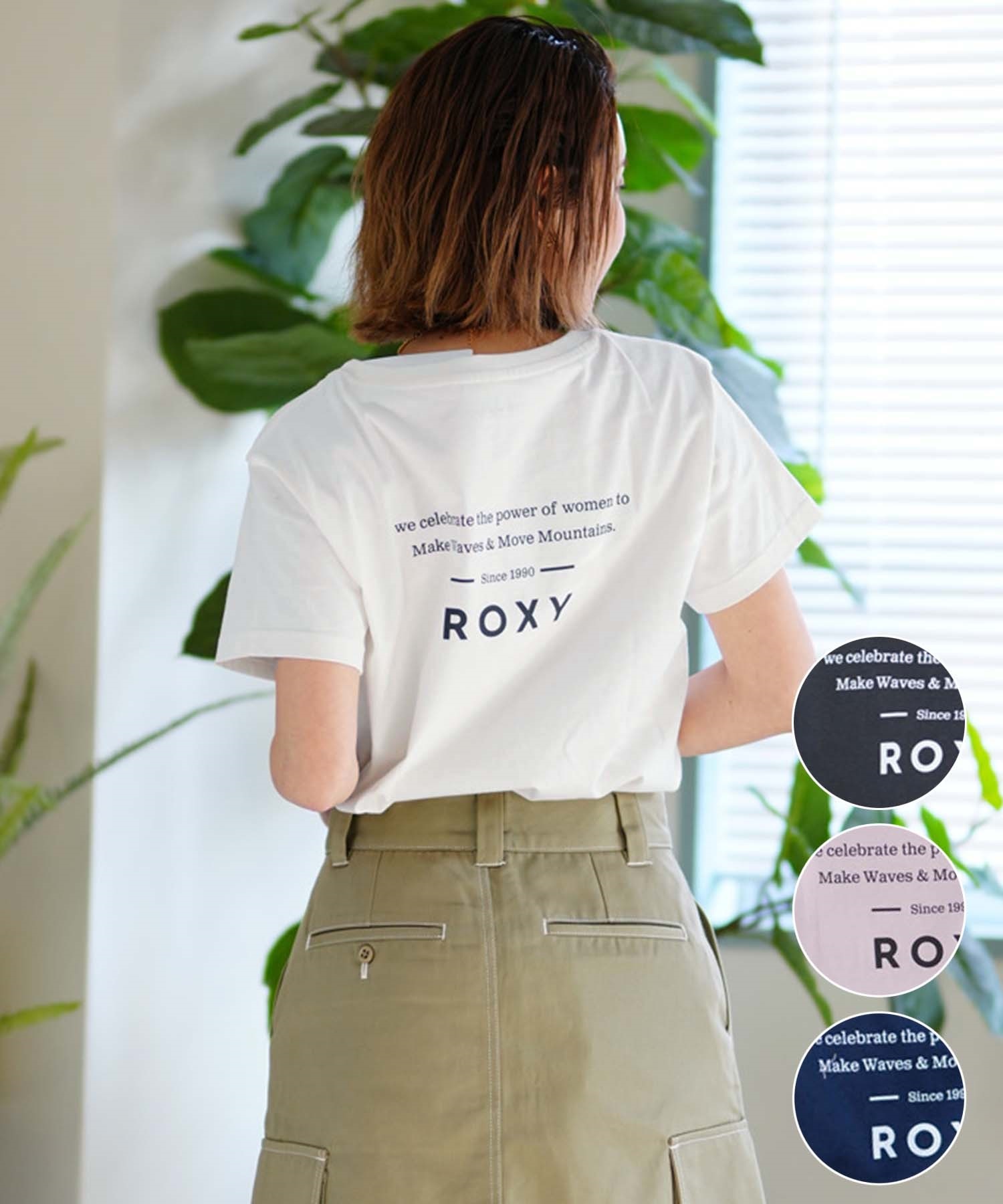 【クーポン対象】ROXY ロキシー POWER OF WOMEN Tシャツ パワーオブウーマン レディース バックプリント RST241081(BBK-M)