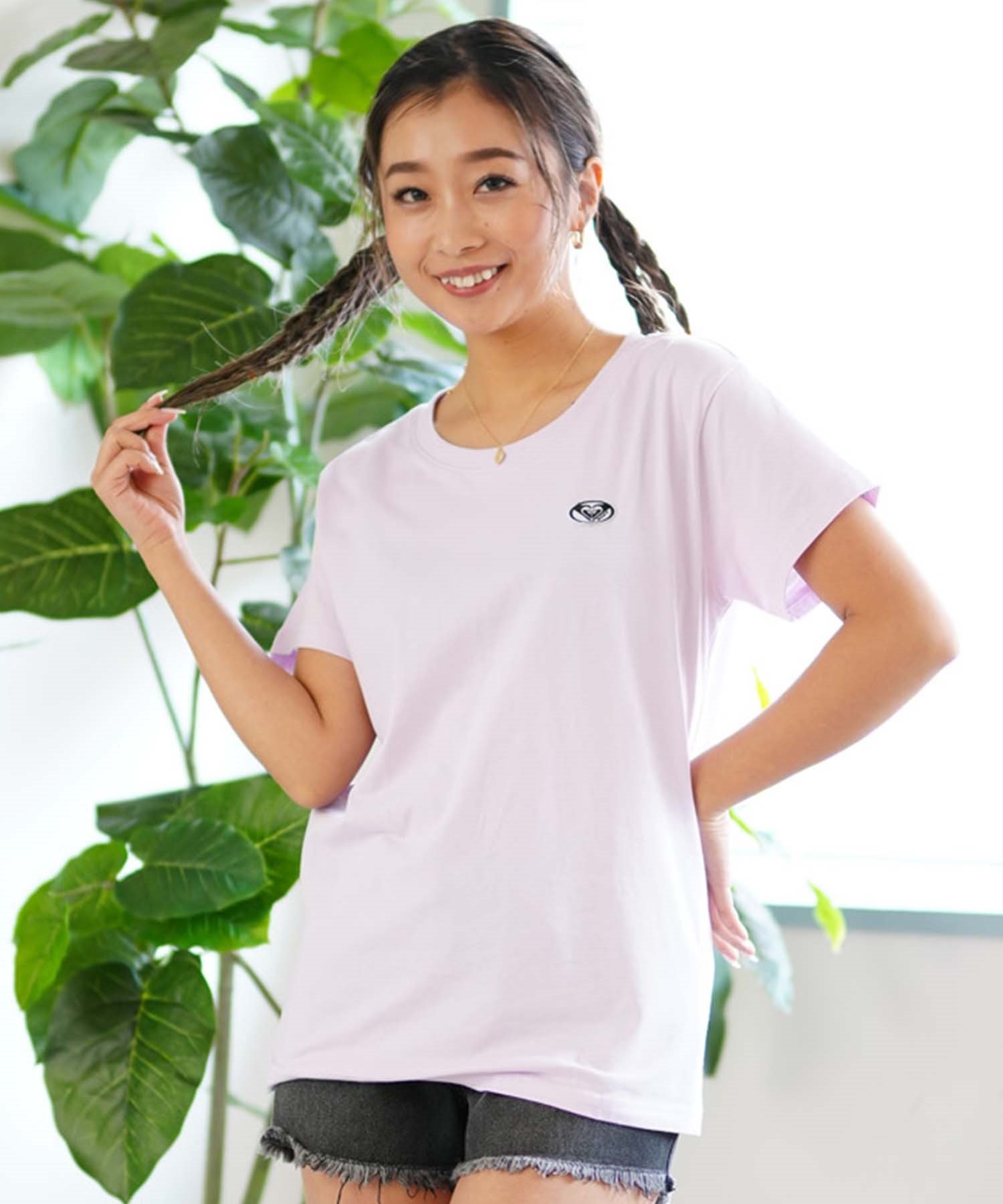 ROXY ロキシー POWER OF WOMEN Tシャツ パワーオブウーマン レディース バックプリント RST241081(LAV-M)