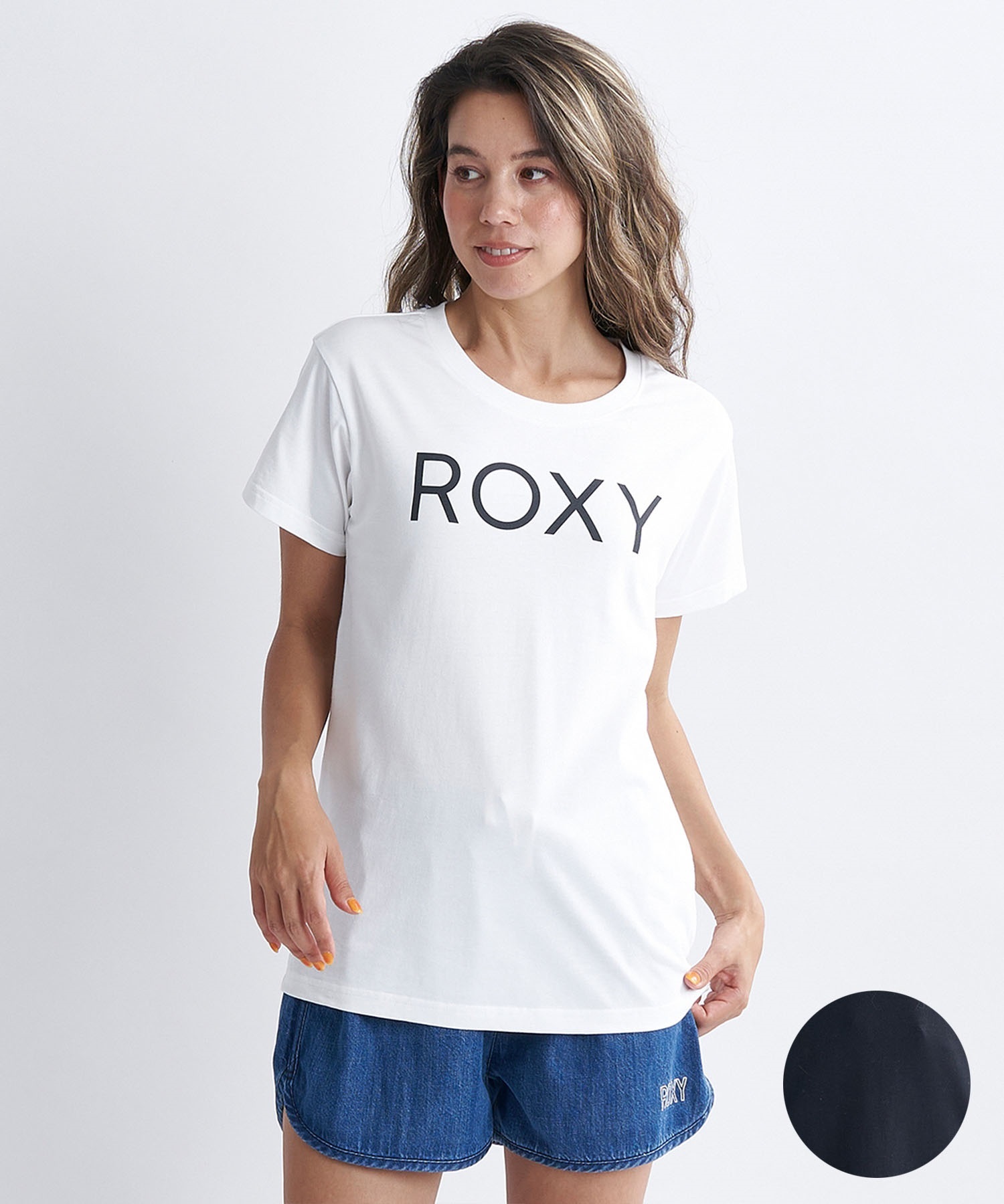 【クーポン対象】ROXY ロキシー スポーツ レディース 半袖 Tシャツ クルーネック RST241079(WHT-S)